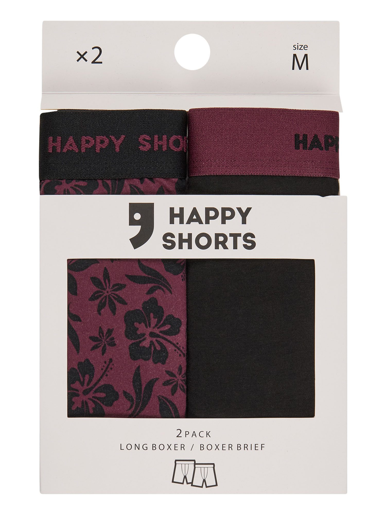 HAPPY SHORTS Langer Boxer Jersey (2-St) Boxershorts, Herren Unterhose