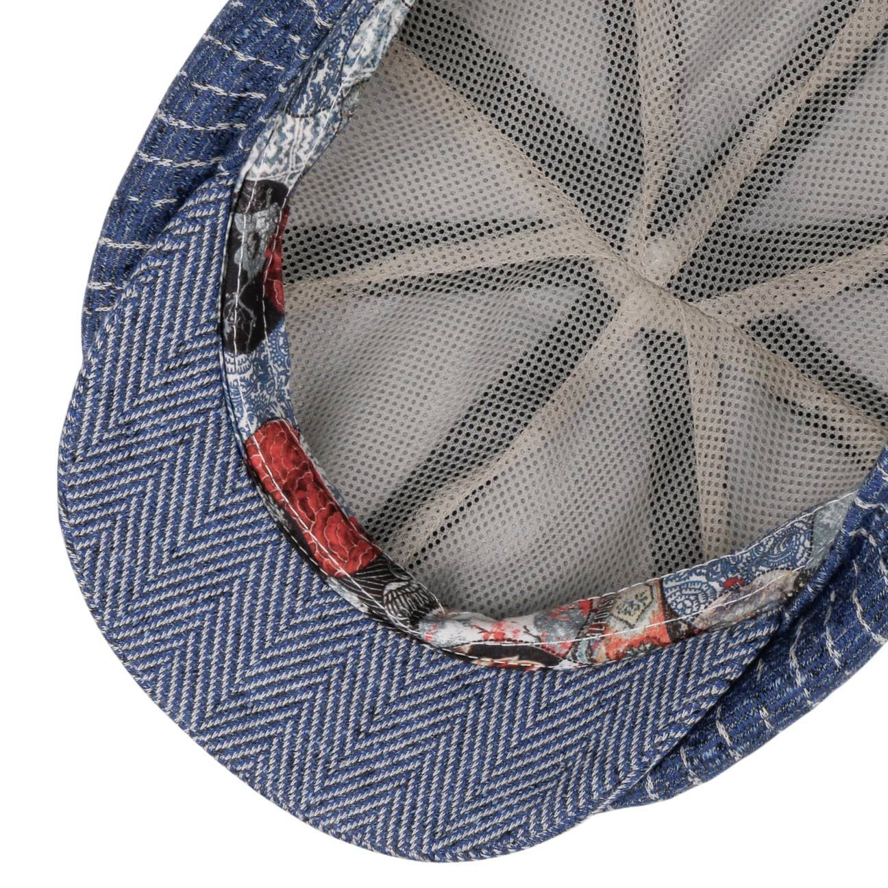 Alfonso D´Este Flat Cap (1-St) Schirmmütze mit Schirm, Made in Italy