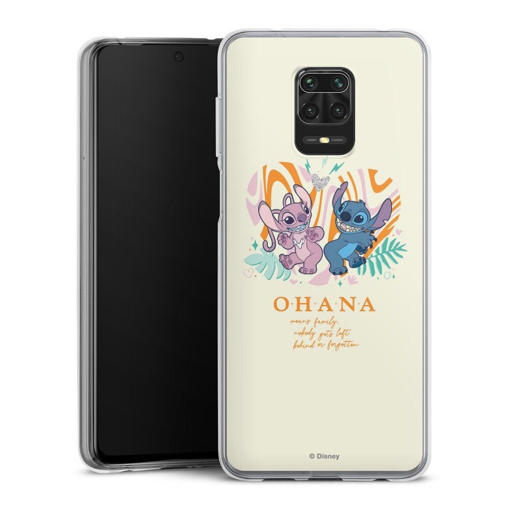 DeinDesign Handyhülle Lilo & Stitch Offizielles Lizenzprodukt Disney Stitch and Angel, Xiaomi Redmi Note 9s Silikon Hülle Bumper Case Handy Schutzhülle