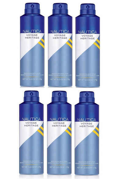 NAUTICA Bodyspray Voyage Heritage Deo Spray Set Bodyspray Beauty Deodorant Men 170ml -, 6-tlg., 24 Stunden Schutz, Effektiver Schutz vor Körpergeruch