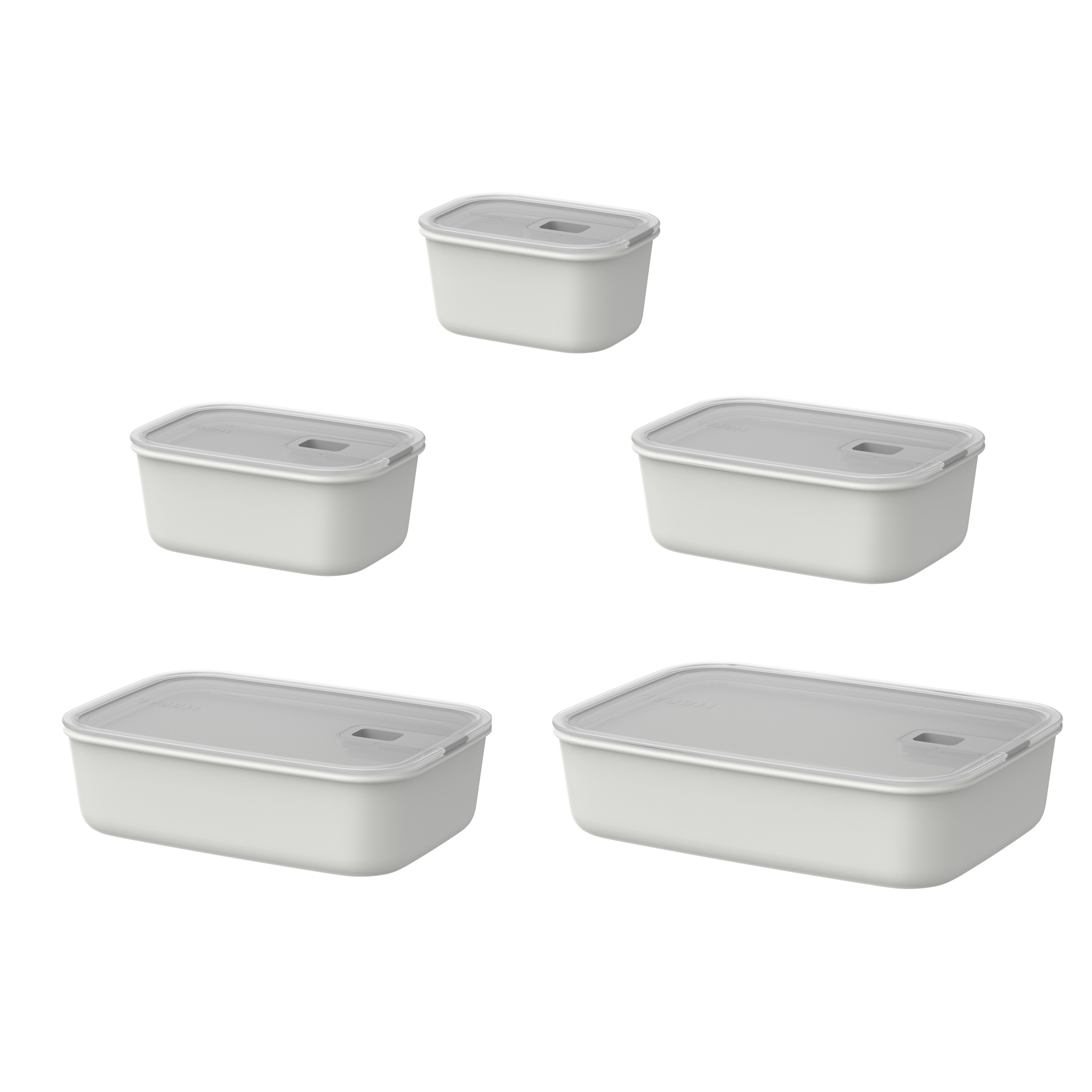Mepal Aufbewahrungsbox Mepal EasyClip Frischhaltdosen set 5 teilig - Nordic white