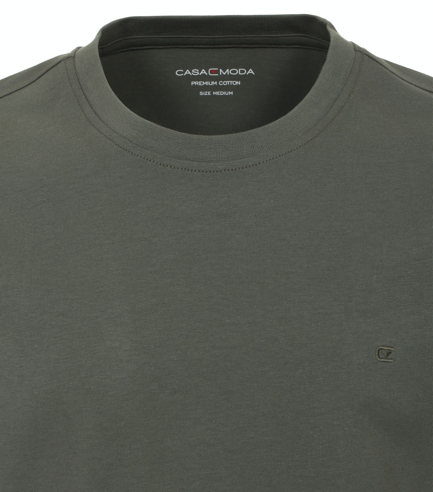 CASAMODA T-Shirt T-Shirt unifarben Grün (301) 004200