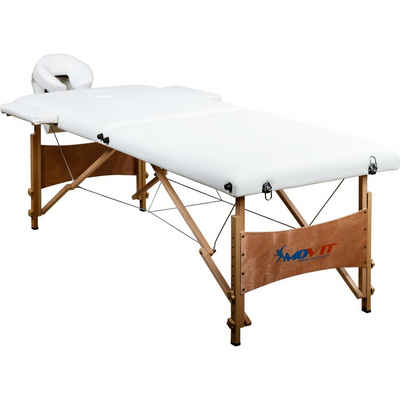 MOVIT Massageliege Mobile Massageliege inkl. Tasche, Vollholzgestell, Kopf- und Armstützen, schadstoffgeprüft, Farbwahl