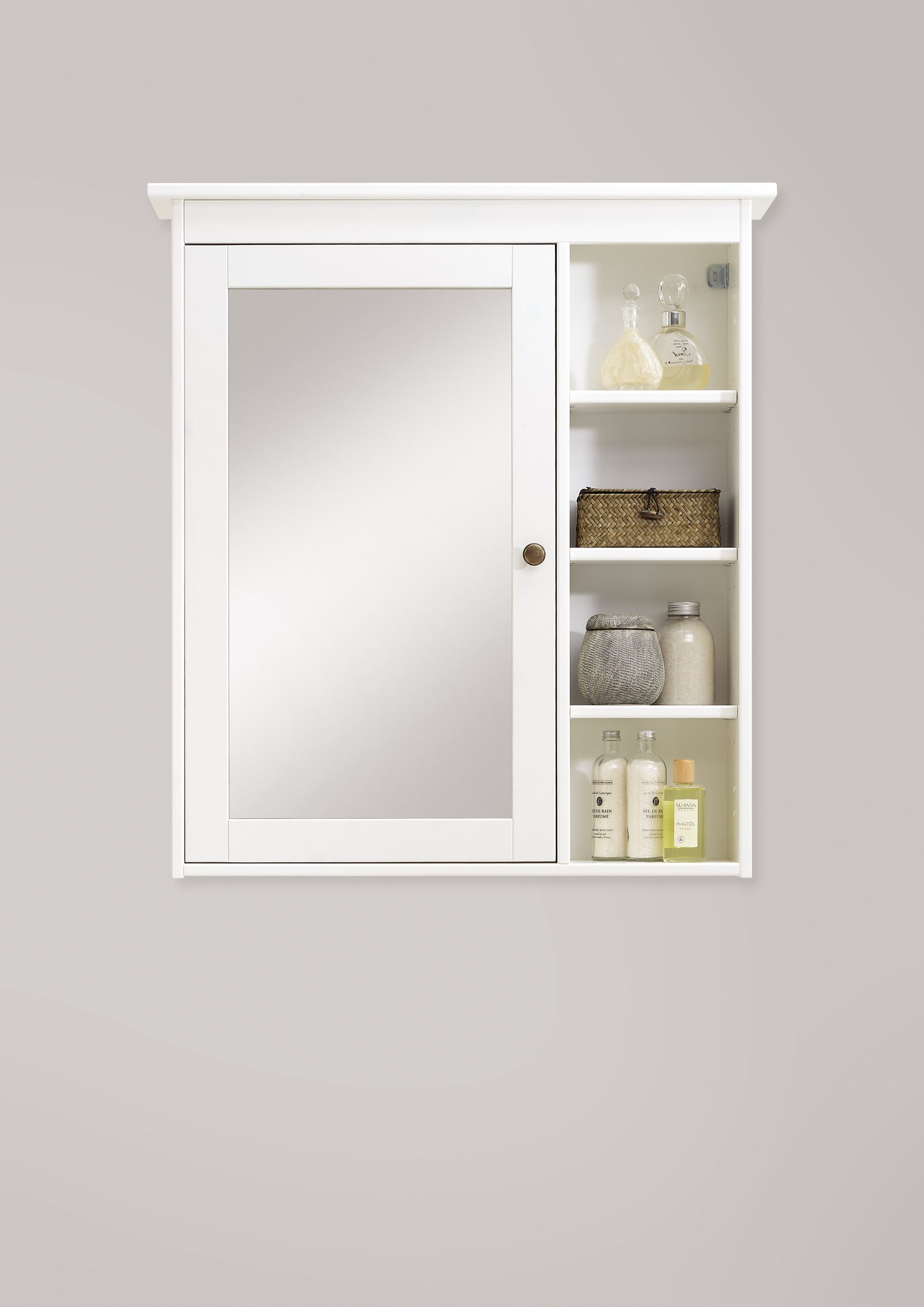 Wohnglücklich Badezimmerspiegelschrank Spiegelschrank SPLASH