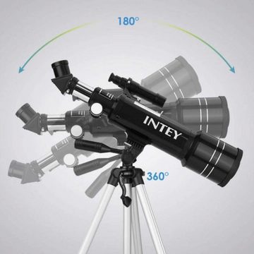 INTEY Teleskop Teleskope Astronomie, 70/400mm Refraktor, inkl. Tasche und Stativ, schwenkbar