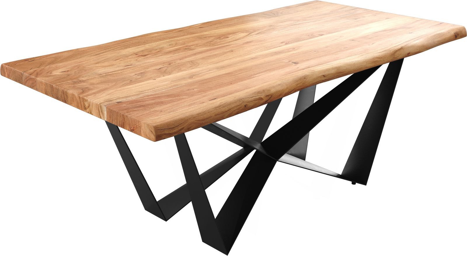 DELIFE Esstisch Edge, Akazie Natur 200x100 günstig online kaufen