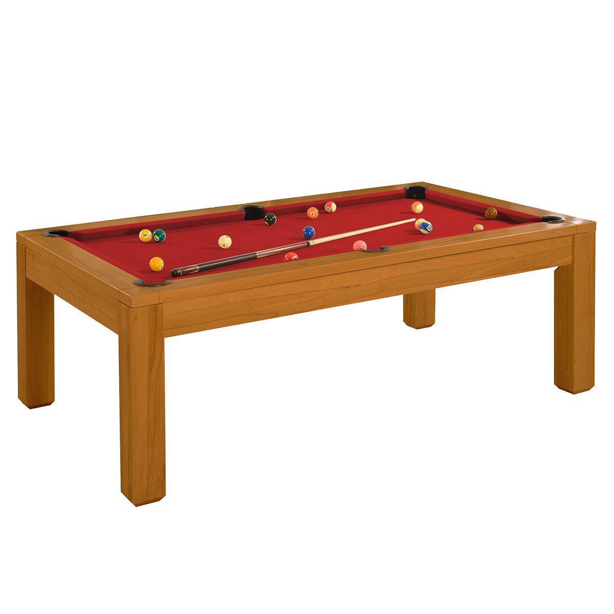 K ft., mit massive Ausführung in / Billiard-Royal (Hochwertige und Hochwertige, mm langlebige Banden Spielfläche aus Gummi 3-teiliger Naturschieferplatte (30 Honig Ballauffangtaschen aus Echtleder Billiard-Royal® Qualität), Olivia beliebter Dicke) und 7 Billardtisch 55