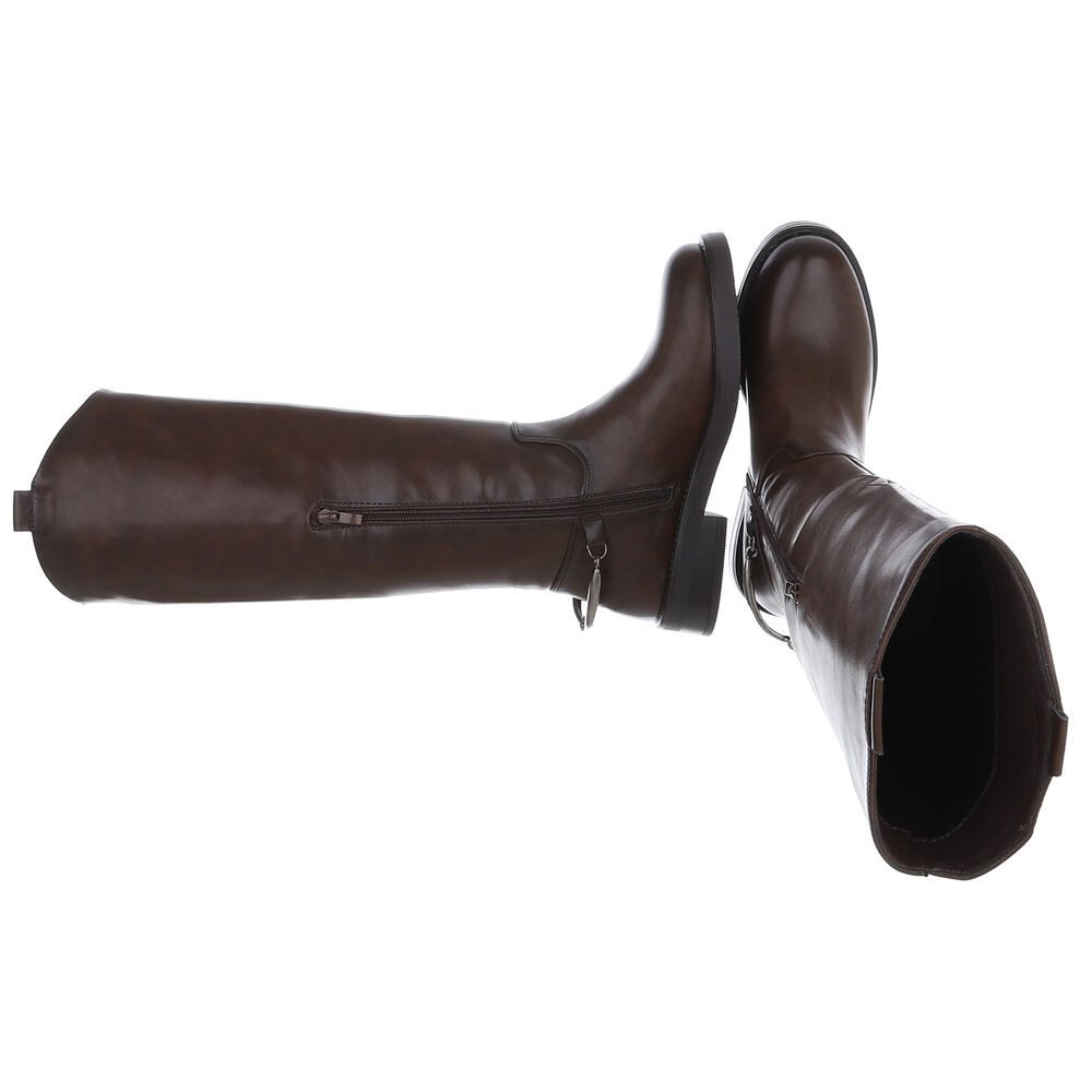 Ital-Design Elegante hohe Stiefel für Damen mit hohem Komfort Stiefel (9047 günstig online kaufen