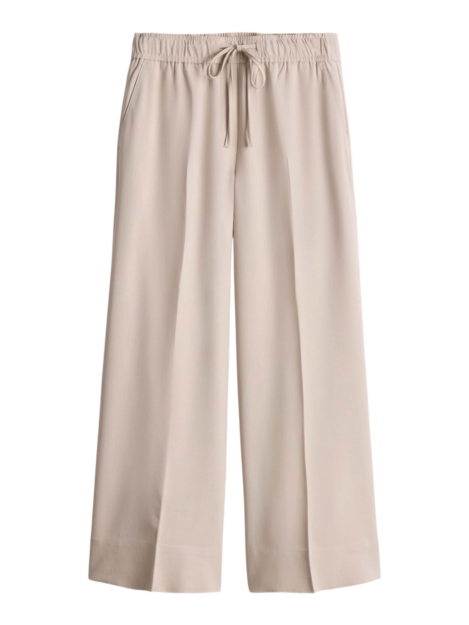 OPUS Stoffhose natur,Casual,Polyester,Unifarben,Wide Leg,Mittel