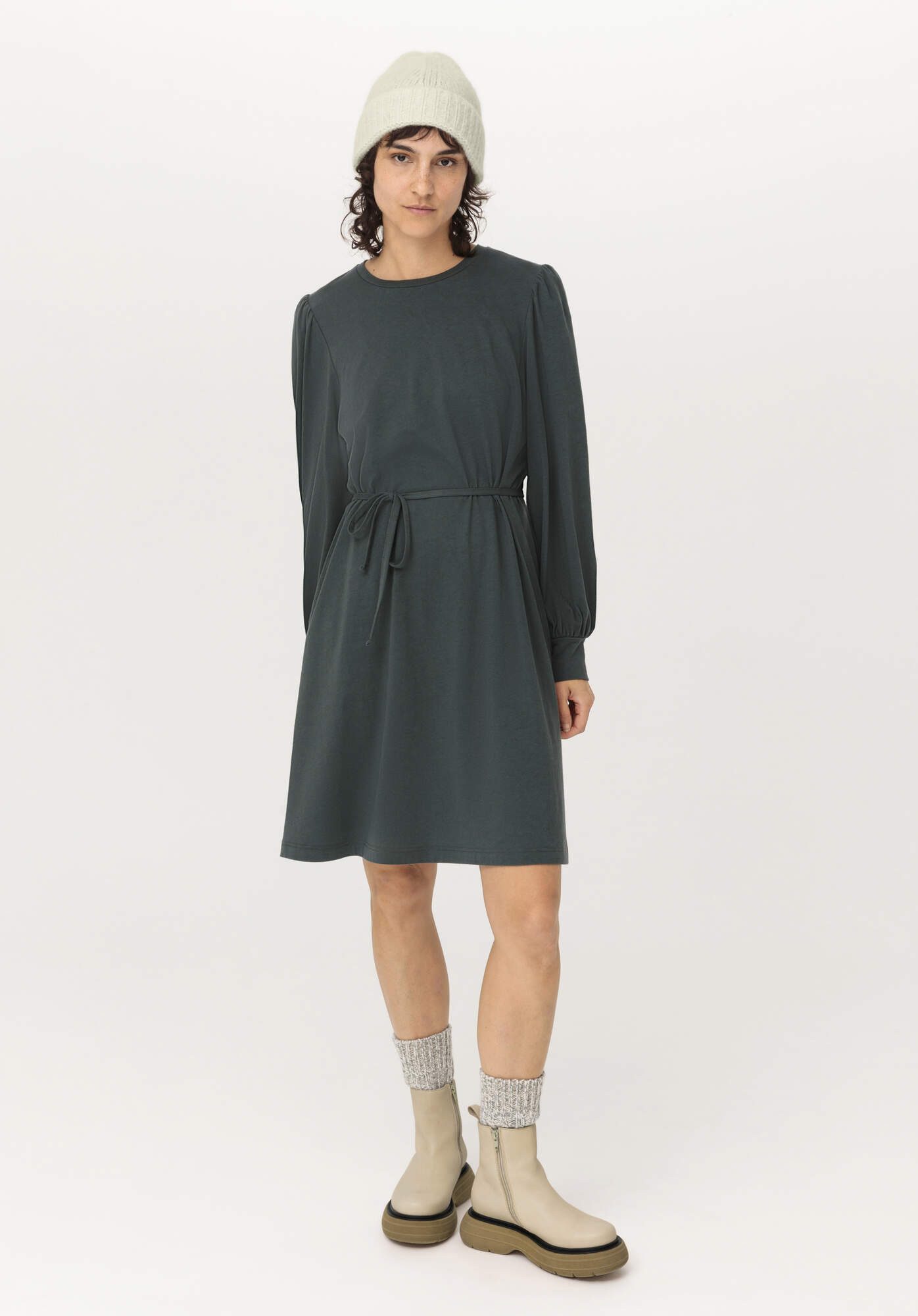 Hessnatur Jerseykleid aus Bio-Baumwolle mit Bio-Merinowolle günstig online kaufen