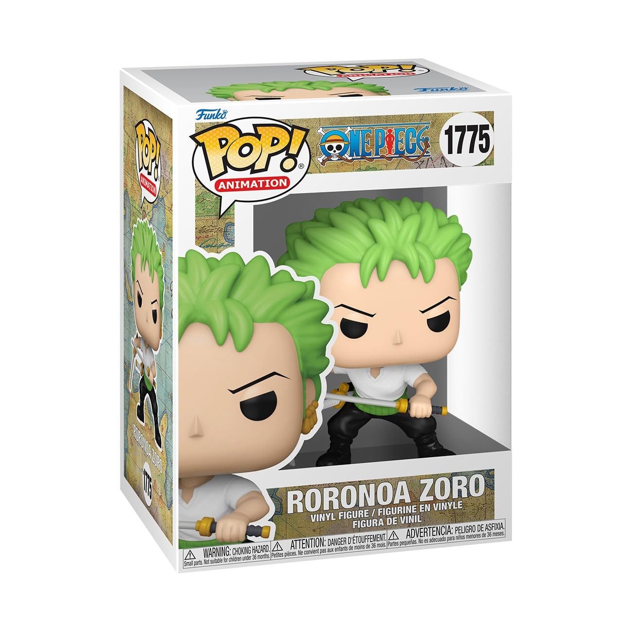Funko Sammelfigur One Piece Roronoa Zoro 1775 Pop! (1 St), Sammelfigur in der Funko-Fensterbox
