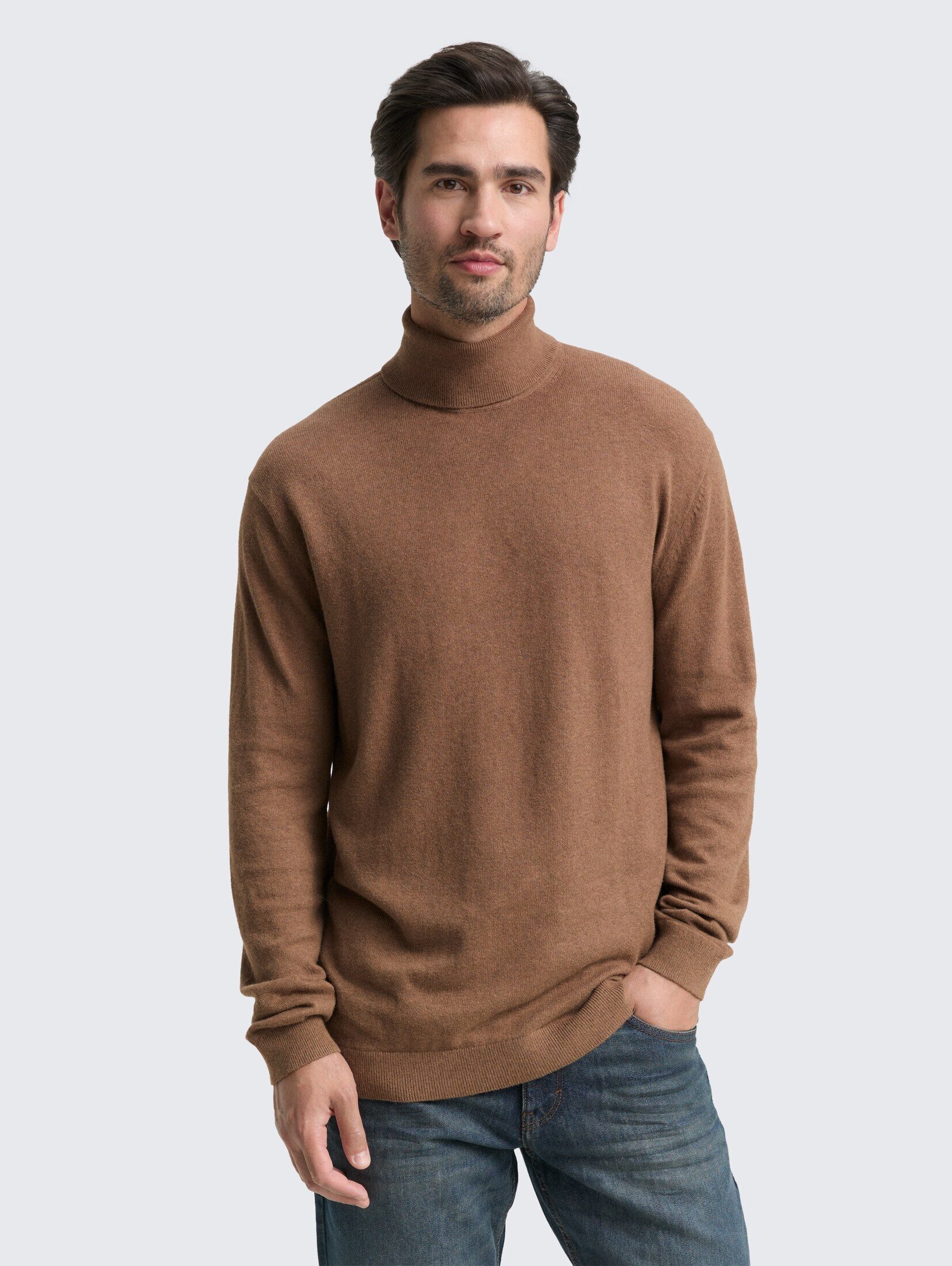 TOM TAILOR Вязаные свитера Rollkragenpullover mit Kaschmir-Anteil Rollkragenpullover mit Kaschmir-Anteil