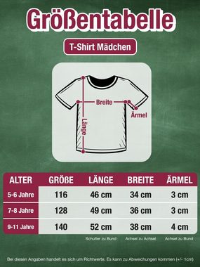 Shirtracer T-Shirt Bye Bye Kindergarten ich glitzer jetzt in der Schule Einhorn Einschulung Mädchen