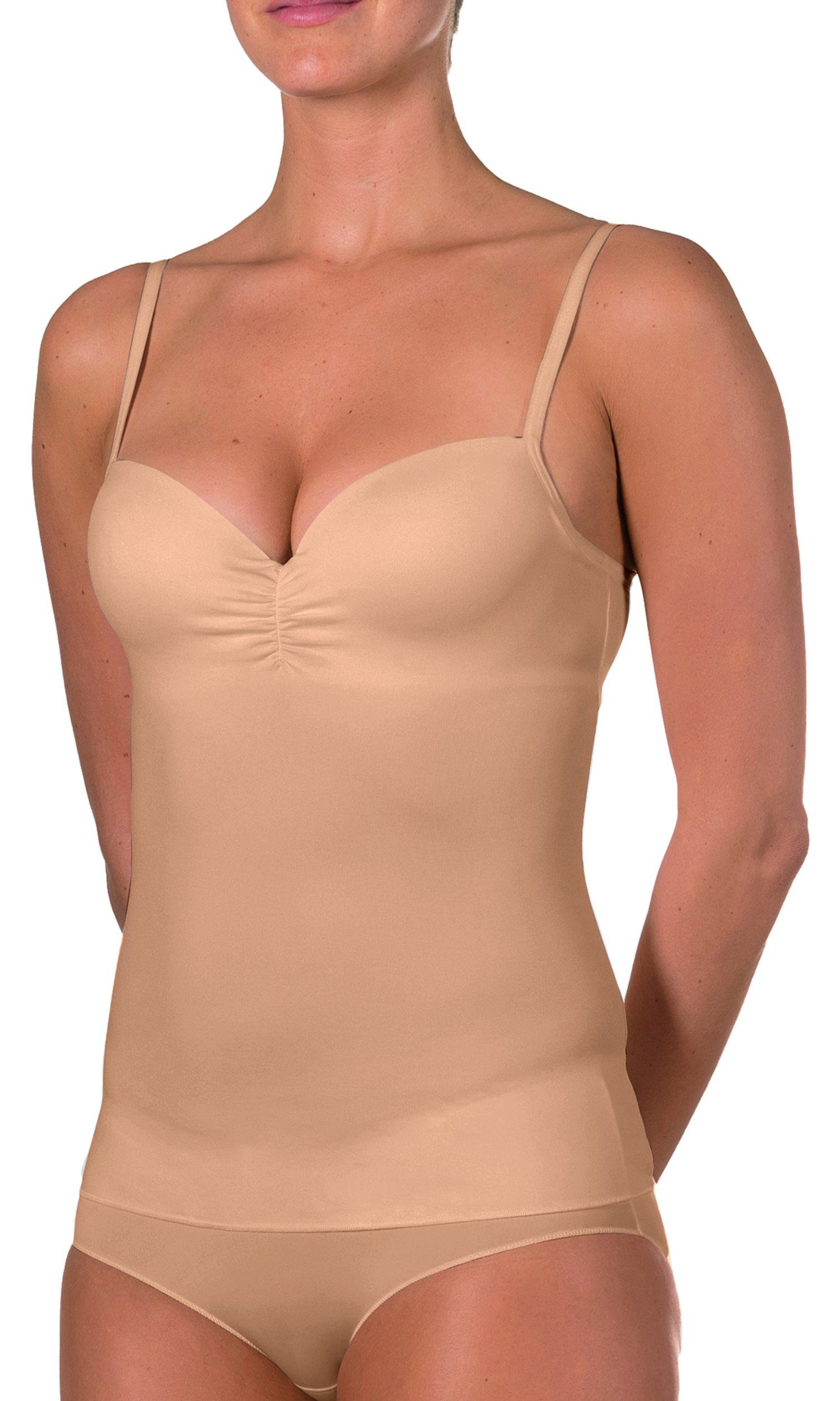 Nina Von C. Damen weicher Shape mit Formbügel, (1-tlg) Schalen-BH-Hemd Mikrofaser Secret Bra-Hemd aus Unterhemd