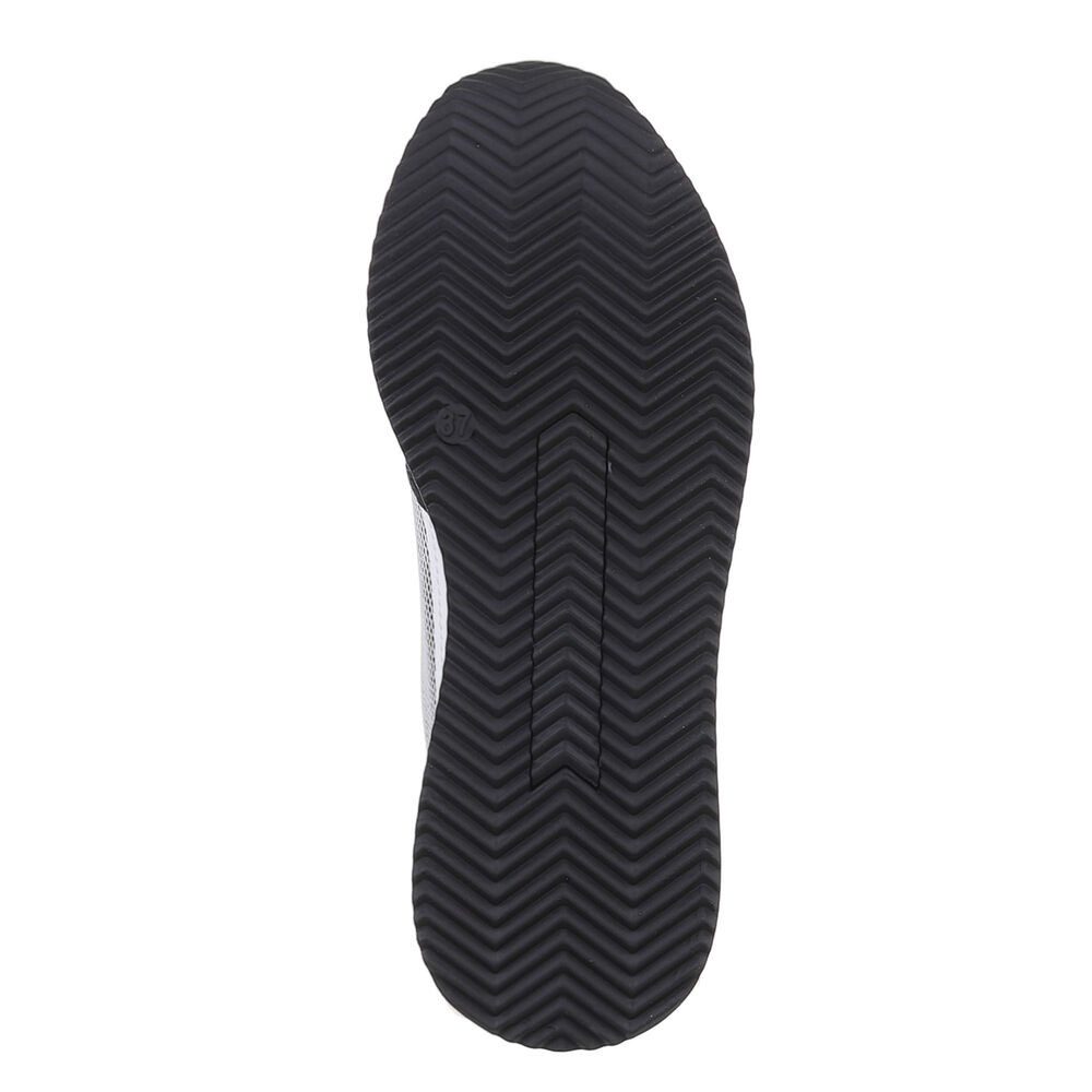 Ital-Design Damen Low-Top Freizeit Sneaker (86188143) Keilabsatz/Wedge Sneakers Low in Schwarz