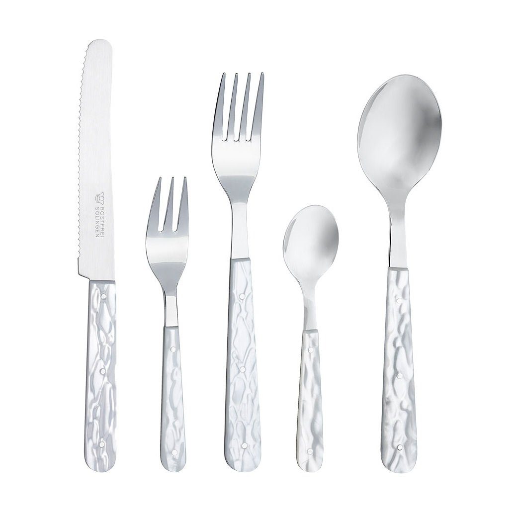 RÖR Vorlegebesteck 10330-5, Perlmutt Imitat 5-teilig, Besteck Set - Made in Solingen