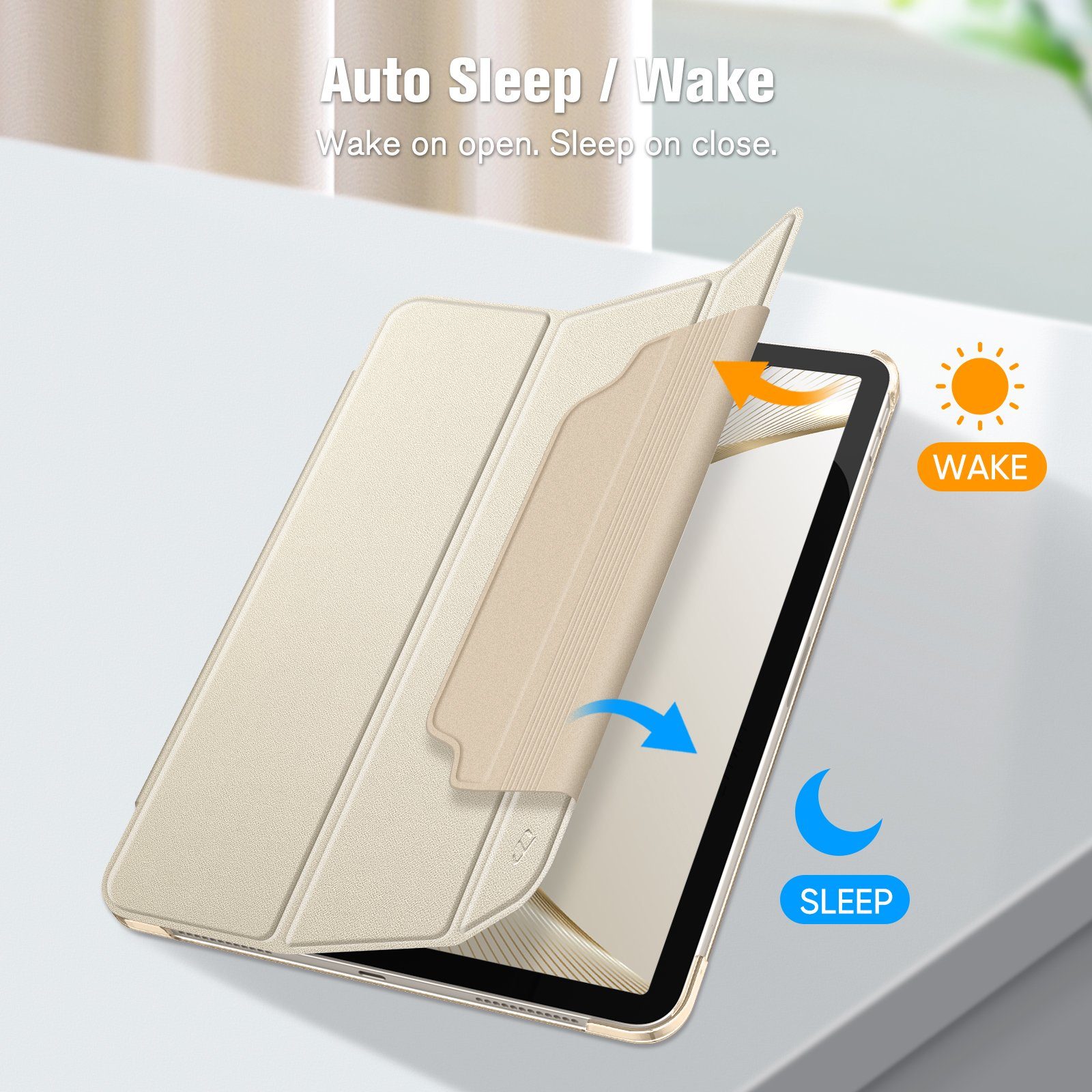Fintie Tablet-Hülle für iPad Air 11'' M4/M3/M2(2026/2025/2024), iPad Air 5/4 Gen 2022/2020 10.9 Zoll, Leichte Standhülle mit Durchscheinend Mattierter Rückseite