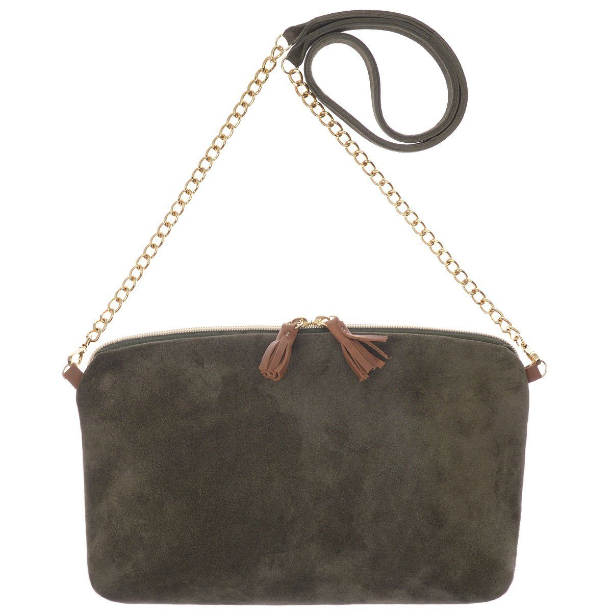 Dorothee Lehnen Umhängetasche / Damentasche / Schultertasche SOFIA BAG, Nubukleder / Leinen