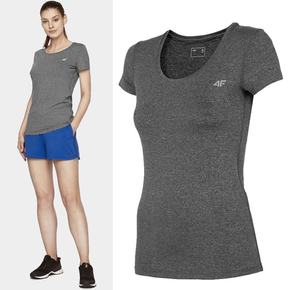 Fitness 4F T-Shirt grau - Damen - Kurzarmshirt 4F