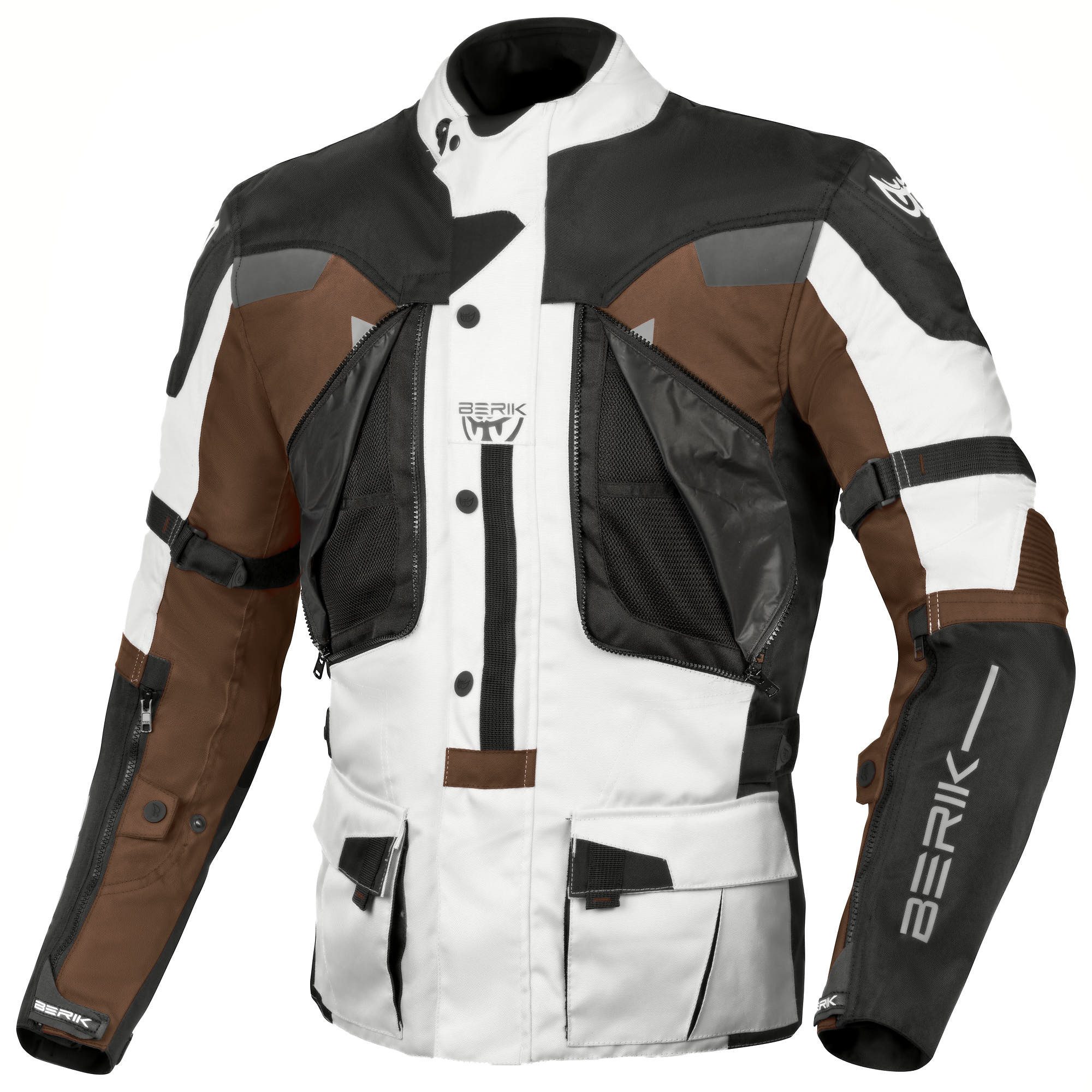 Berik Motorradjacke Ferpho wasserdichte Motorrad Textiljacke Verbindungsreißverschluss,Ellenbogenprotektoren enthalten,herausn – Bild 2 von 5