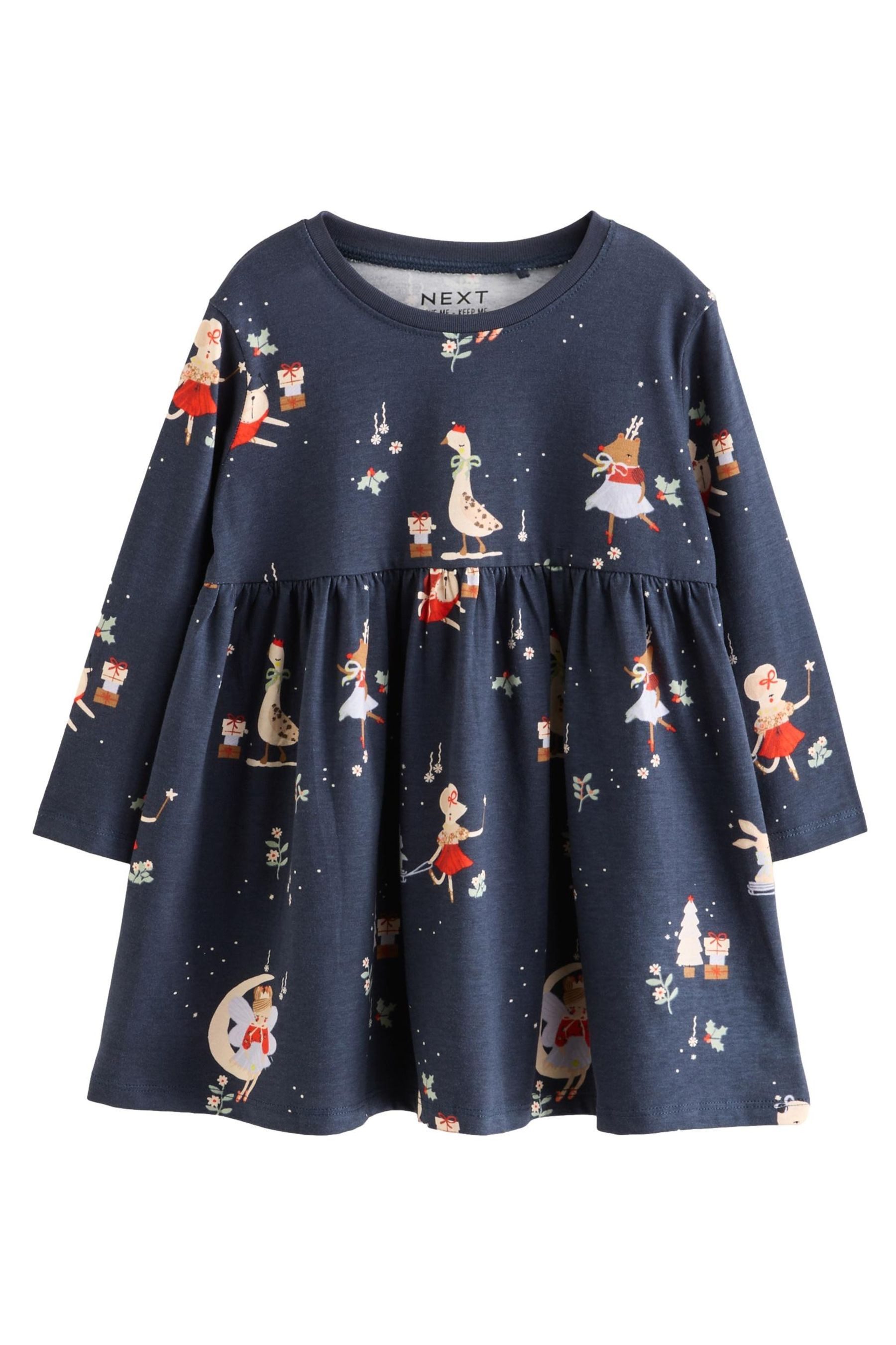 Jerseykleid Langärmeliges, weihnachtliches Jerseykleid