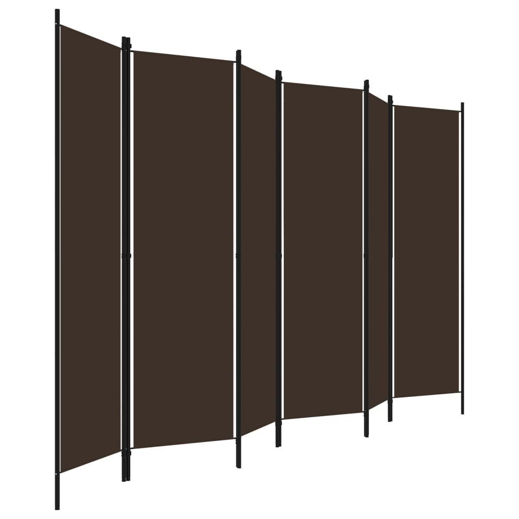 Trennwand Wand Raumteiler cm vidaXL 6-tlg Spanische Braun 300x180 Paravent Raumteiler