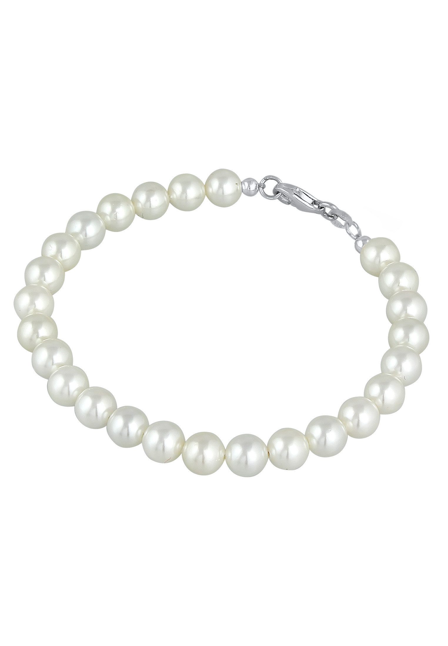 Elli Perlenarmband Zeitlos aus Muschelkernperlen 925 Silber günstig online kaufen