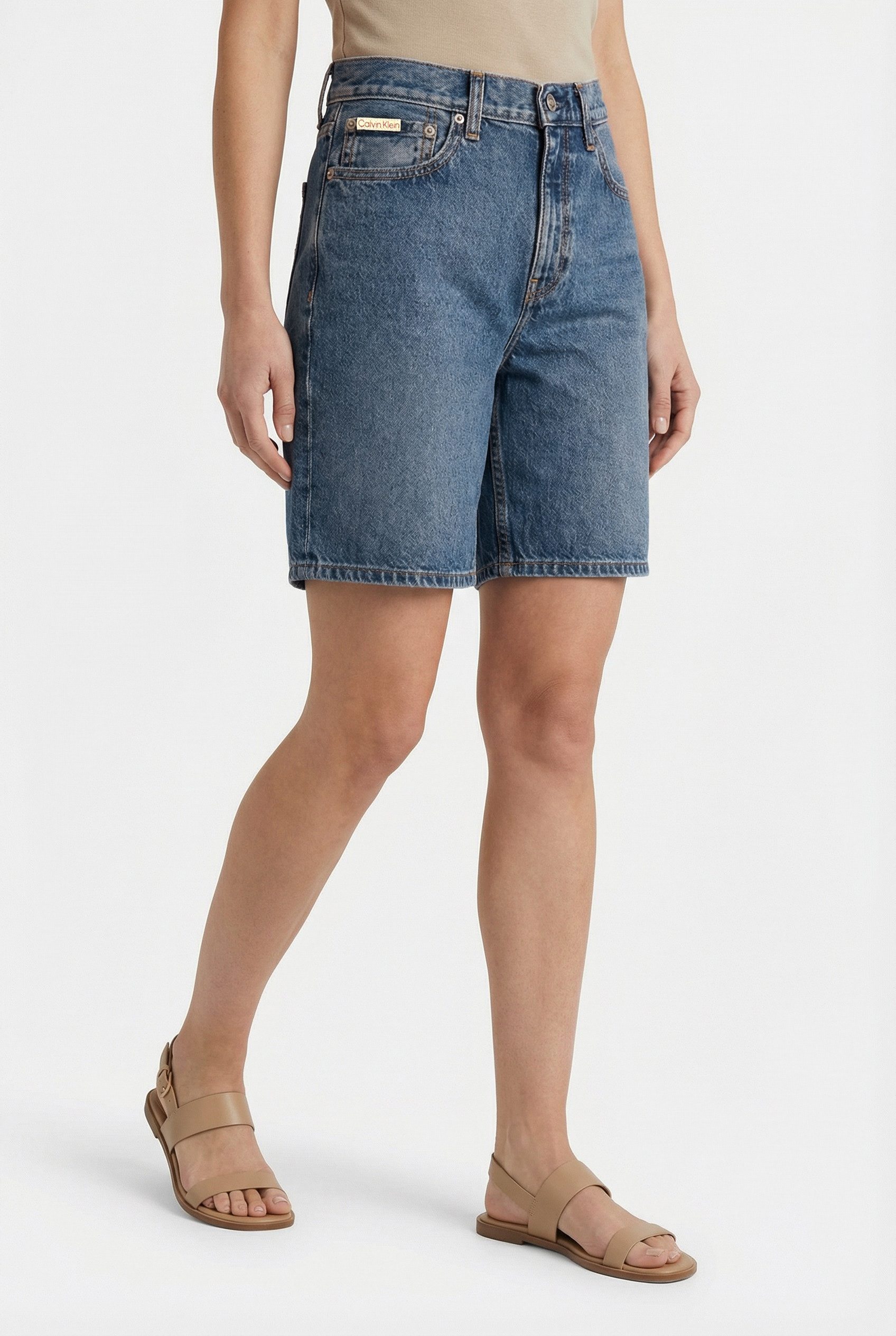 Calvin Klein Jeans Shorts High Rise, reine Baumwolle