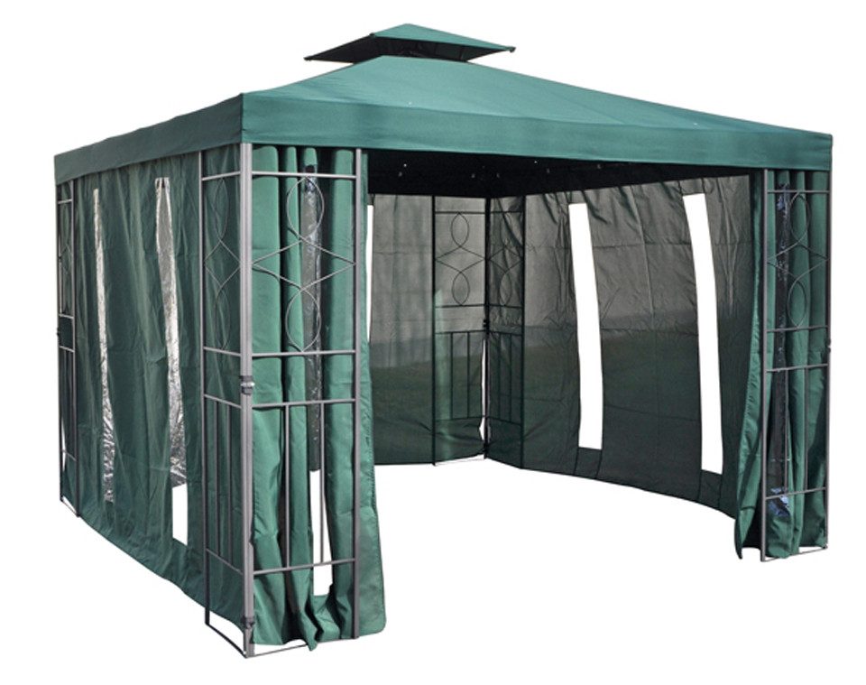 habeig Pavillonseitenteil Pavillon Seiten mit Fenster & Reißverschluß an jeder Seite 4-Stück, aufklappbar, komplett schließbar