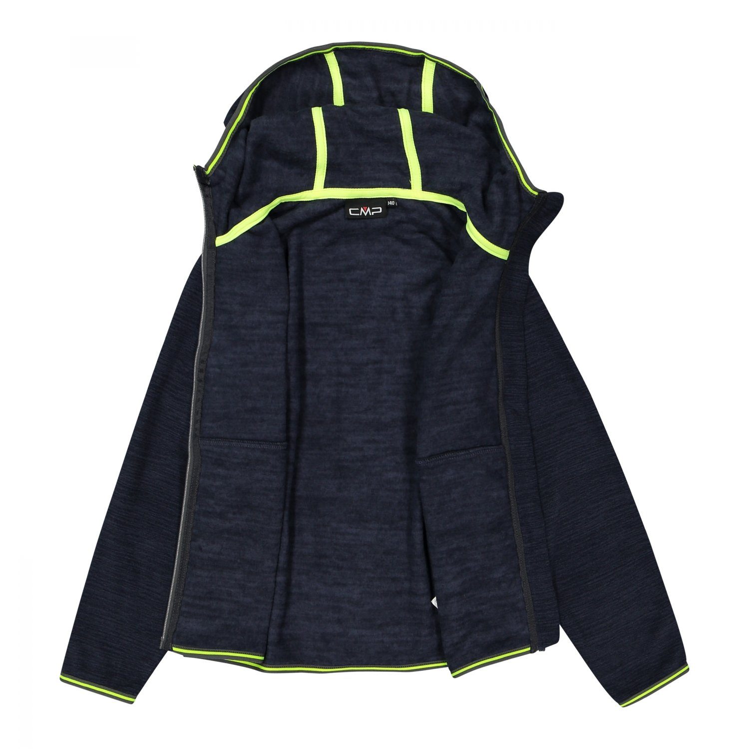 CMP FLUO CMP Kapuzensweatshirt MEL.-YELLOW B.BLUE Fleecejacke Kinder