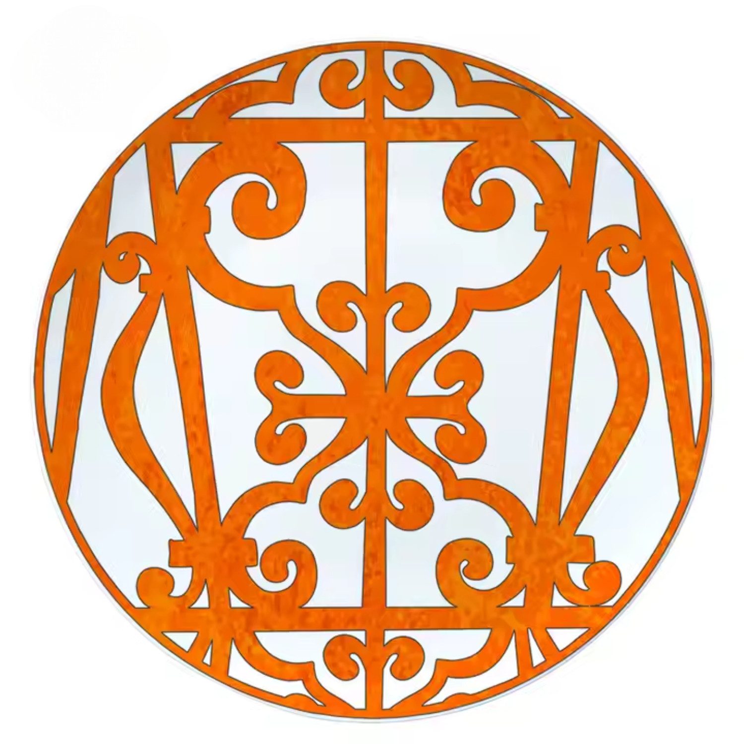 Quality Elegance Speiseteller Vintage Orange Bone China Geschirrset – Handbemalt, (4 St), Platzteller, Essteller, Brotteller, Dessertteller