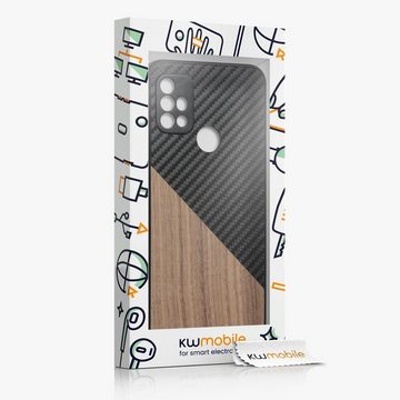 kwmobile Handyhülle Hülle für Motorola Moto G30 / Moto G20 / Moto G10, Holz Handy Schutzcase - Handy Case Schutzhülle - Smartphone Cover