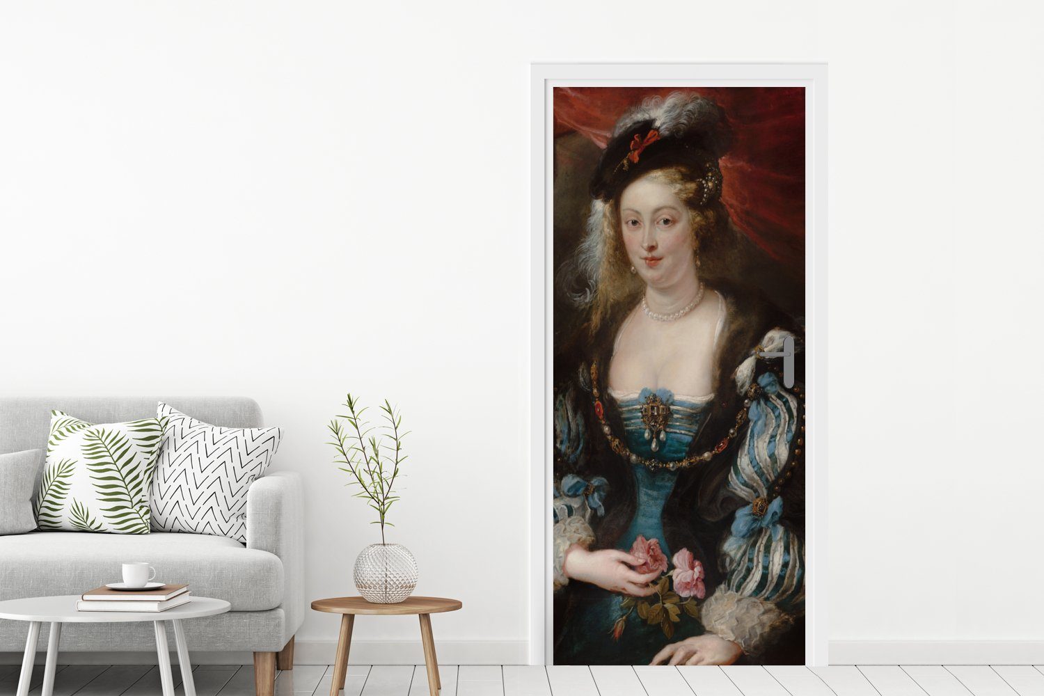 MuchoWow Türtapete Porträt einer Frau 75x205 (1 von cm - Fototapete Matt, für Peter St), Türaufkleber, Gemälde Rubens, Paul bedruckt, Tür