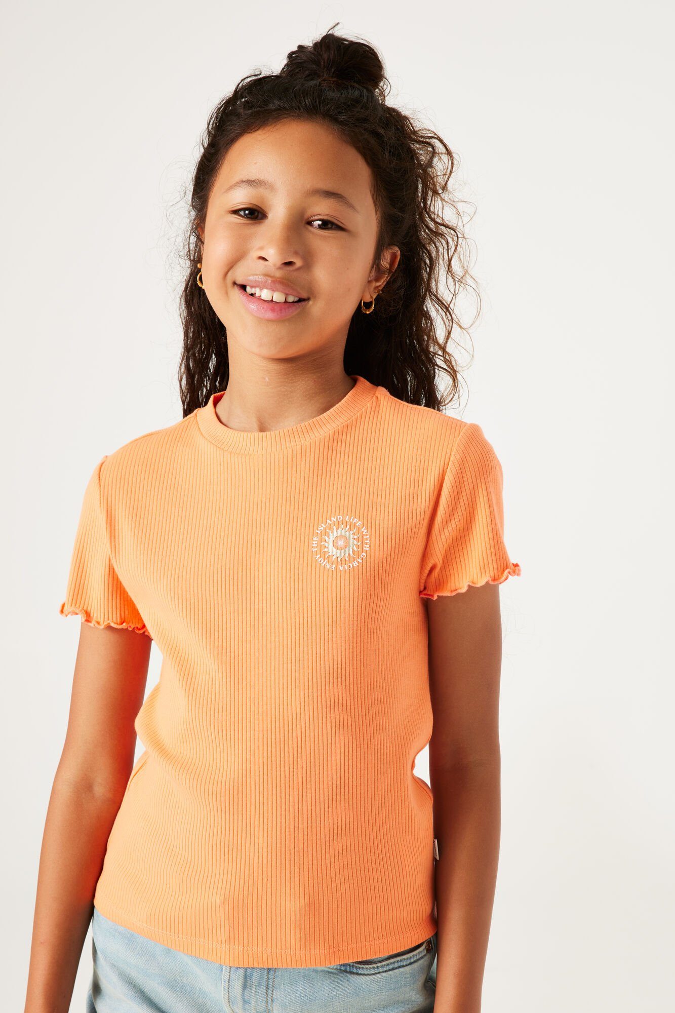 TOM TAILOR Mädchen T-Shirt Mit Streifen - Aus Baumwolle, Regular Fit
