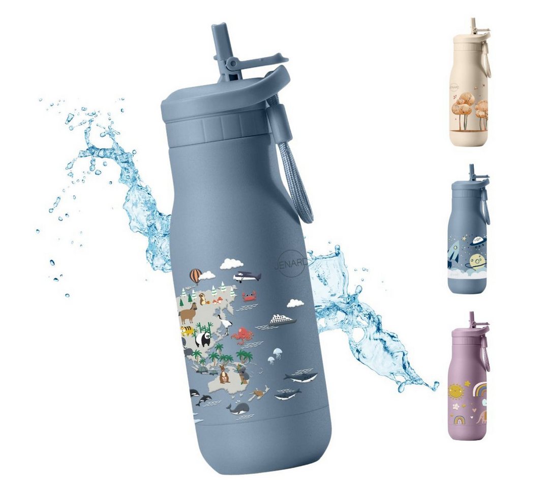 JENARD Trinkflasche JENARD Trinkflasche Kinder Edelstahl doppelwandig auslaufsicher, doppelwandig, auslaufsicher, BPA-frei, isolierend, robust