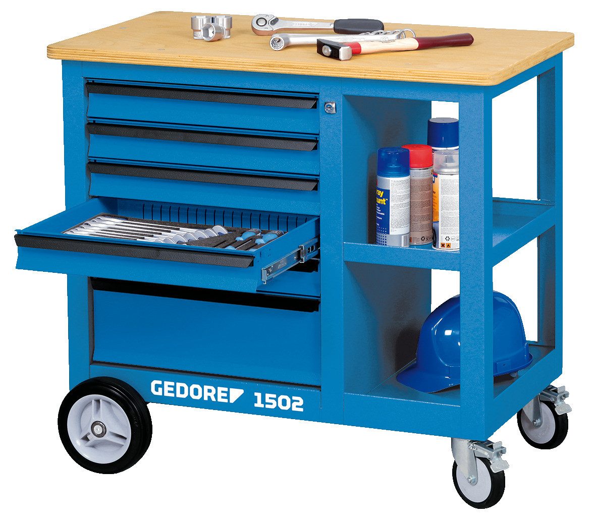 Gedore Werkbank 1502 Rollwerkbank mit 6 Schubladen