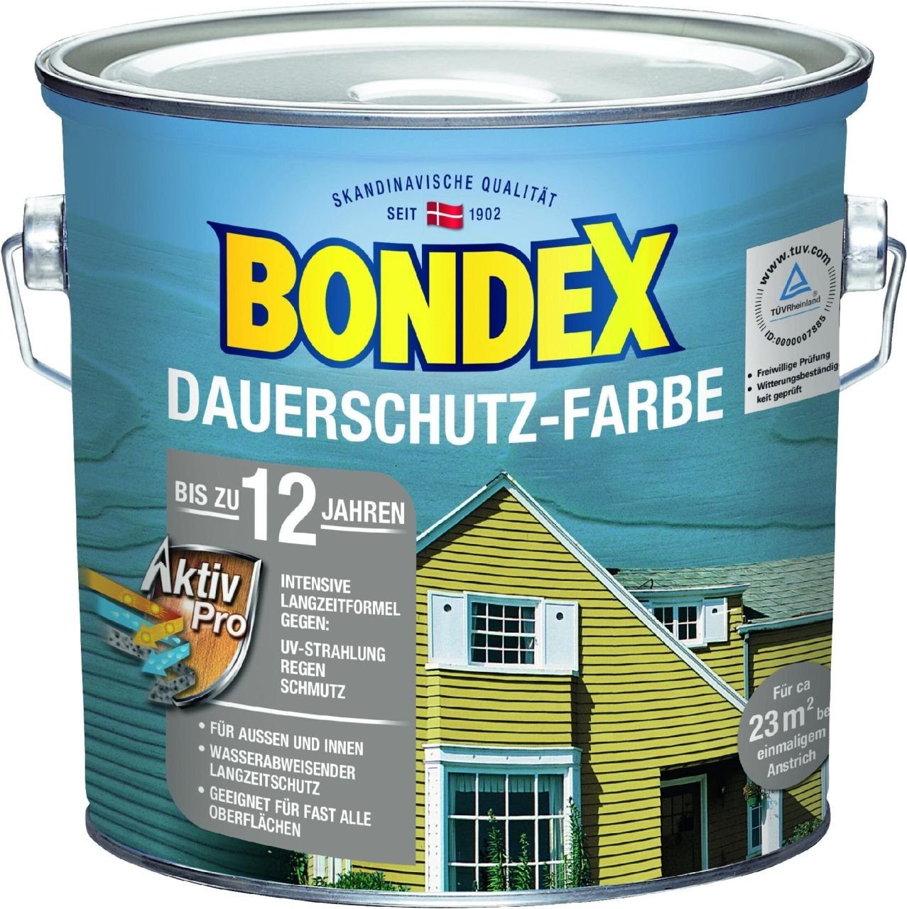L 2,5 Holzschutzlasur Dauerschutz-Holzfarbe Bondex schneeweiß Bondex