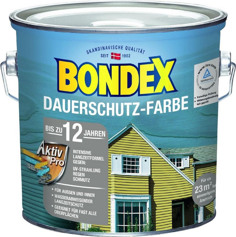 Thumbnail - Bondex Holzschutzlasur Bondex Dauerschutz-Holzfarbe 2,5 L moosgrün