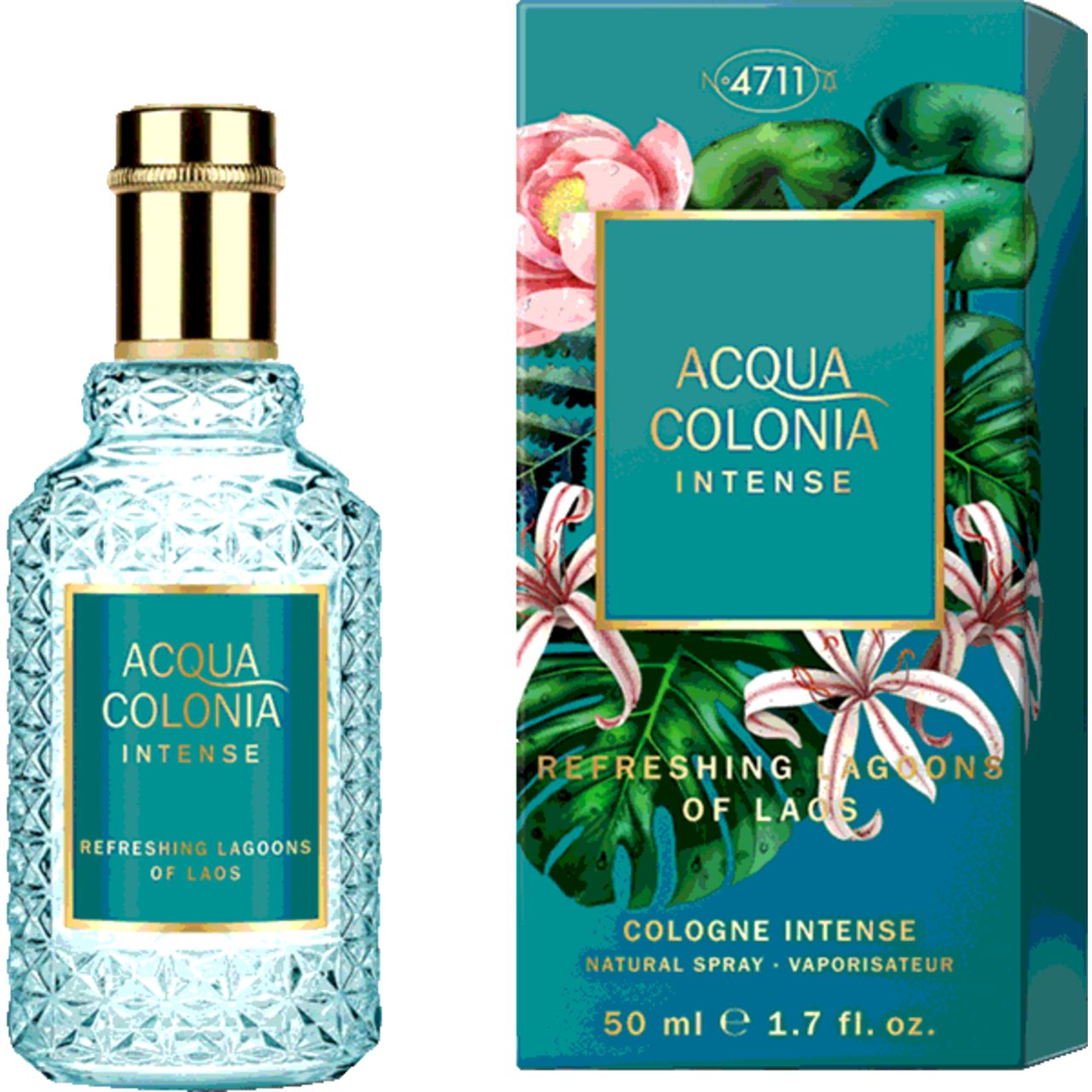 4711 Acqua Colonia Eau de Cologne Refreshing Lagoons of Laos EdC Nat. Spray, Unisex Duft, AQUATISCH - GRÜN