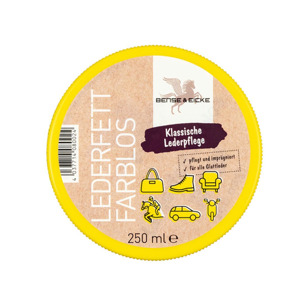 Bense & Eicke Lederfett farblos - 250 ml Lederfett (Packung)