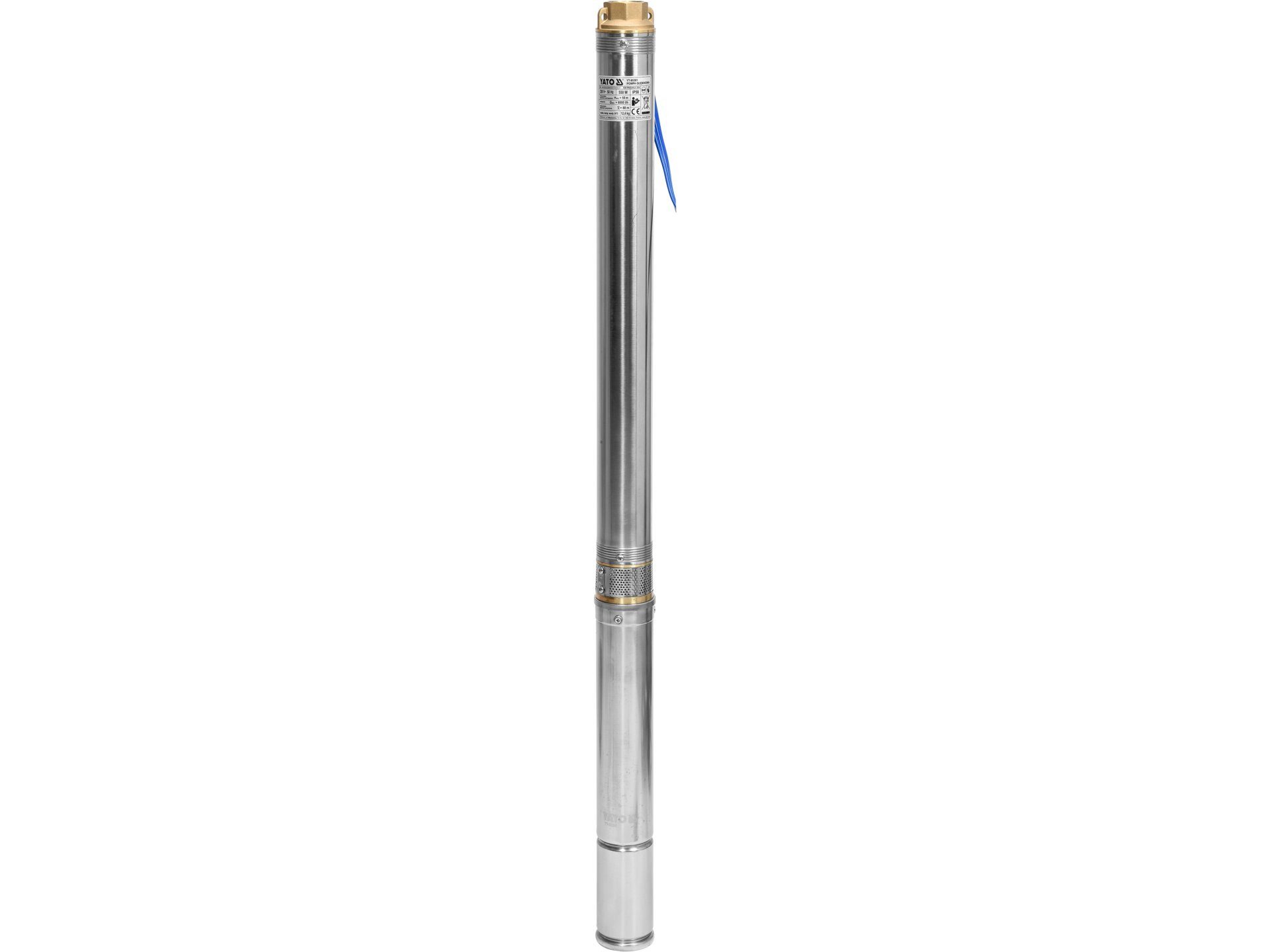 Yato Gartenpumpe Tiefbrunnenpumpe 550W aus Edelstahl für sauberes Wasser (12,093, 12,093)