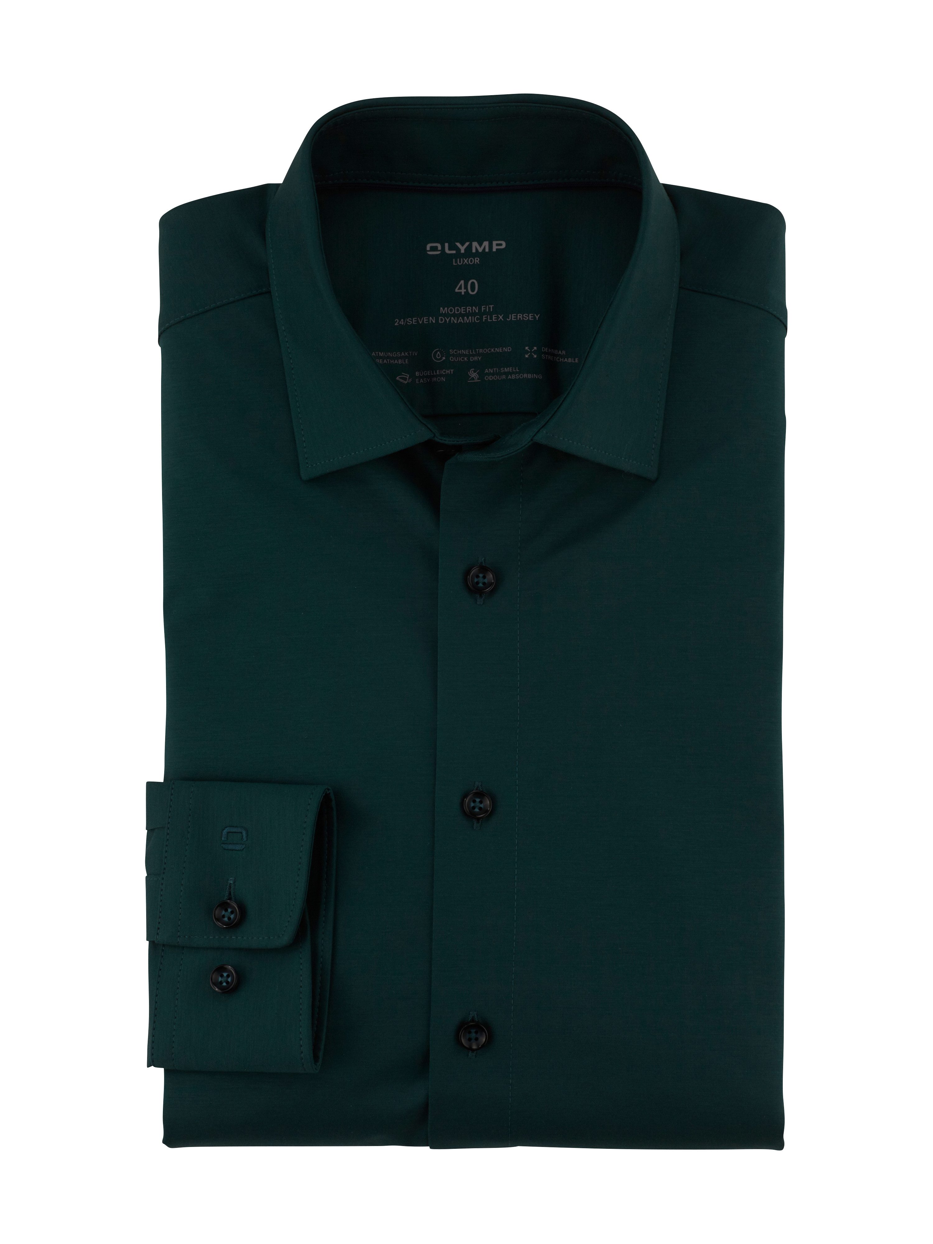 OLYMP Langarmhemd Luxor 24/Seven modern fit Jerseyshirt mit geruchshemmende günstig online kaufen