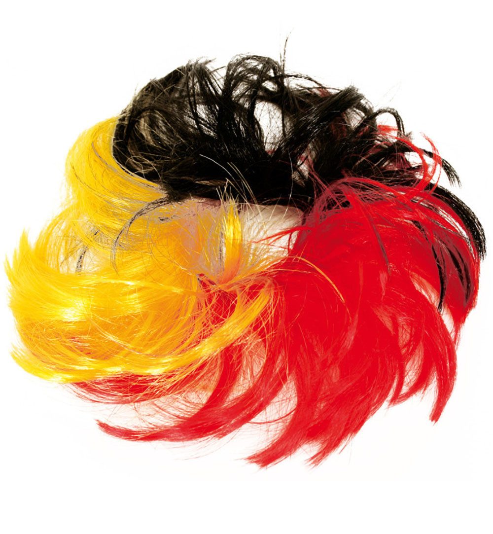 Fries Haargummi Deutschland Fan Haargummi Haarband EM WM Fußball Schwarz Rot Gold, Haargummi in Deutschland Farben