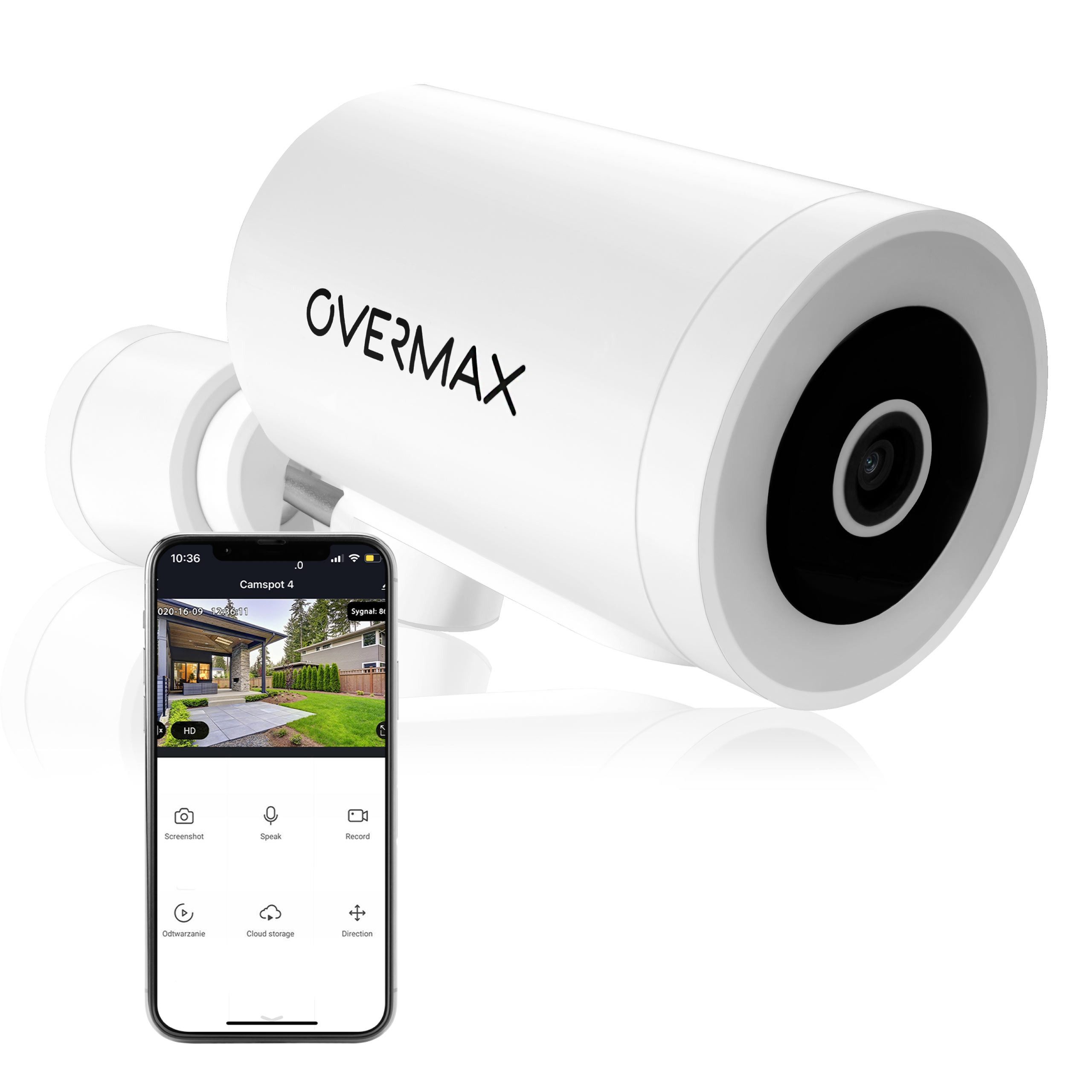 Overmax Überwachungskamera CAMSPOT 5.1 (Außen, Innen, Set, 4 MPx Auflösung / 350°/Live-Übertragung / Farbnachtsicht)