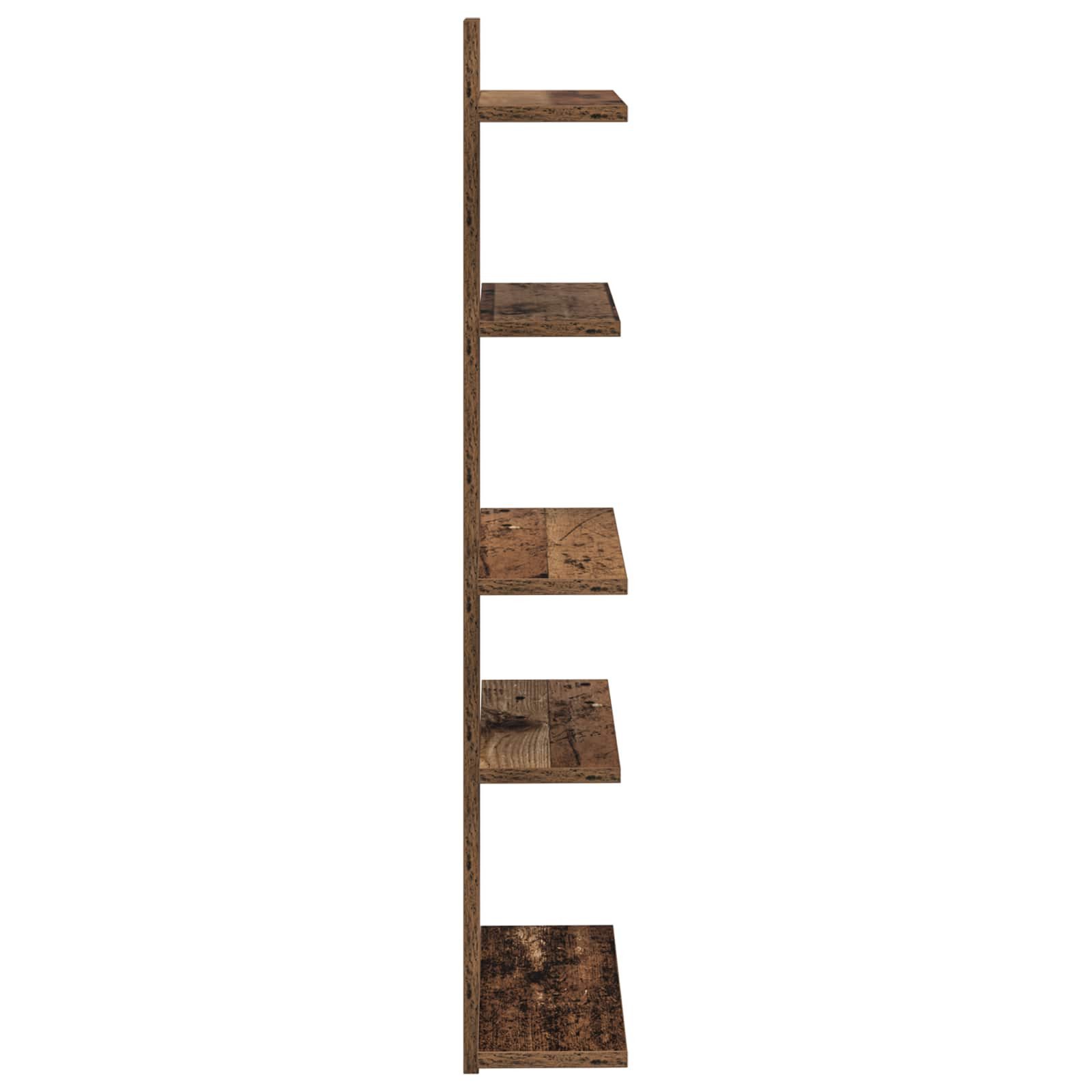 vidaXL Regal Wandregal Altholz 48,5 x 15 x 101 cm Holzwerkstoff, 1-tlg. – Bild 5 von 5