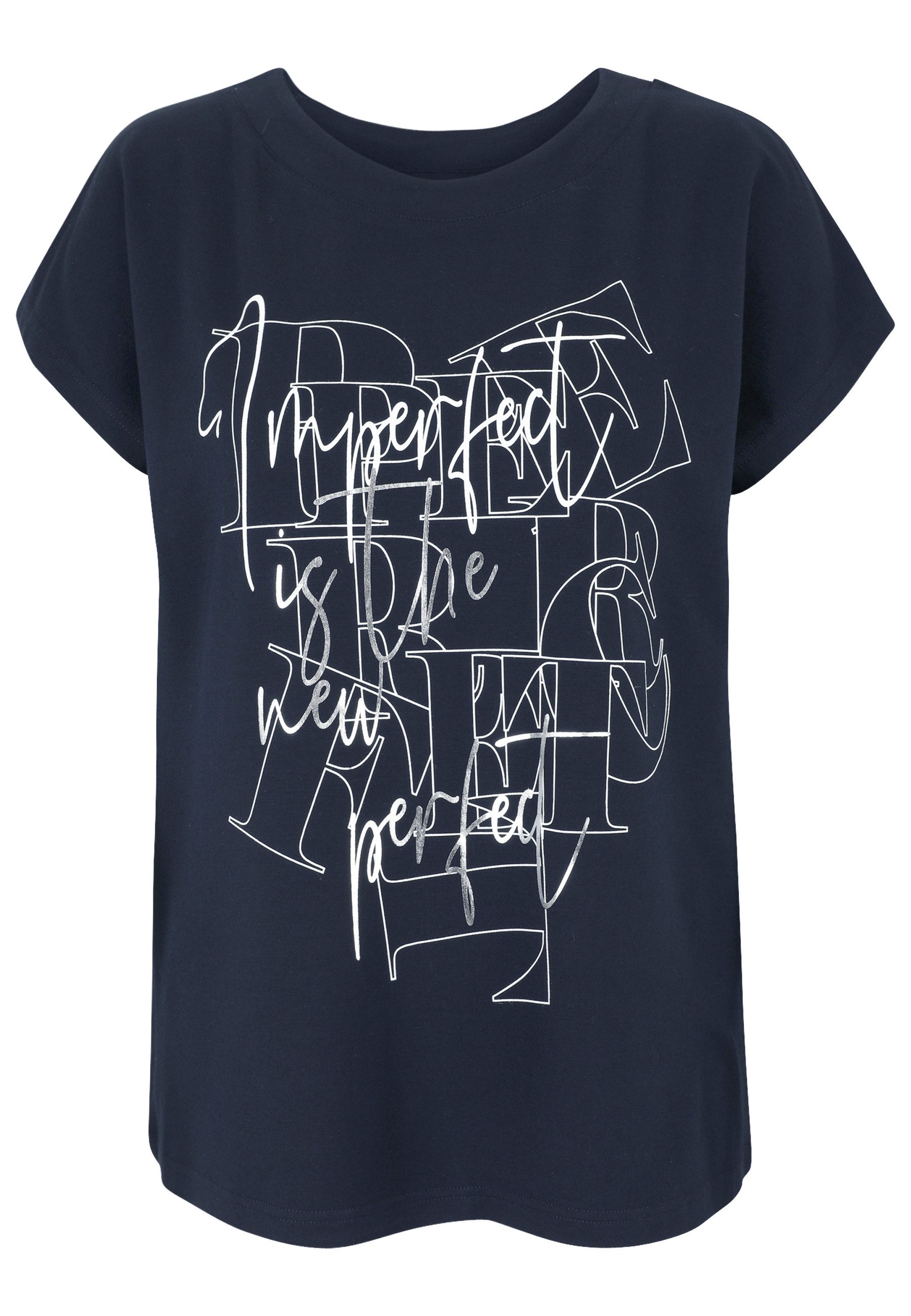 Doris Streich T-Shirt mit Kurzarm und Glitzer-Motiv
