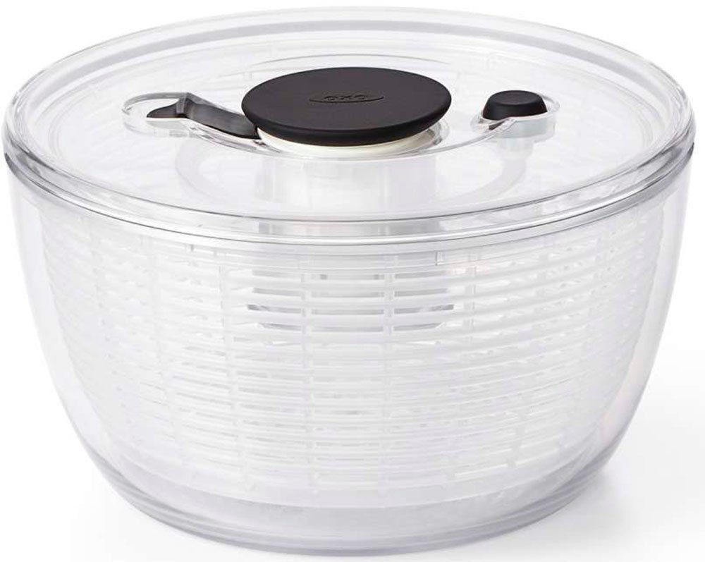 OXO Good Grips Salatschleuder, mit Sieb, Deckel, zum Waschen und Trocknen von Salat und Kräutern