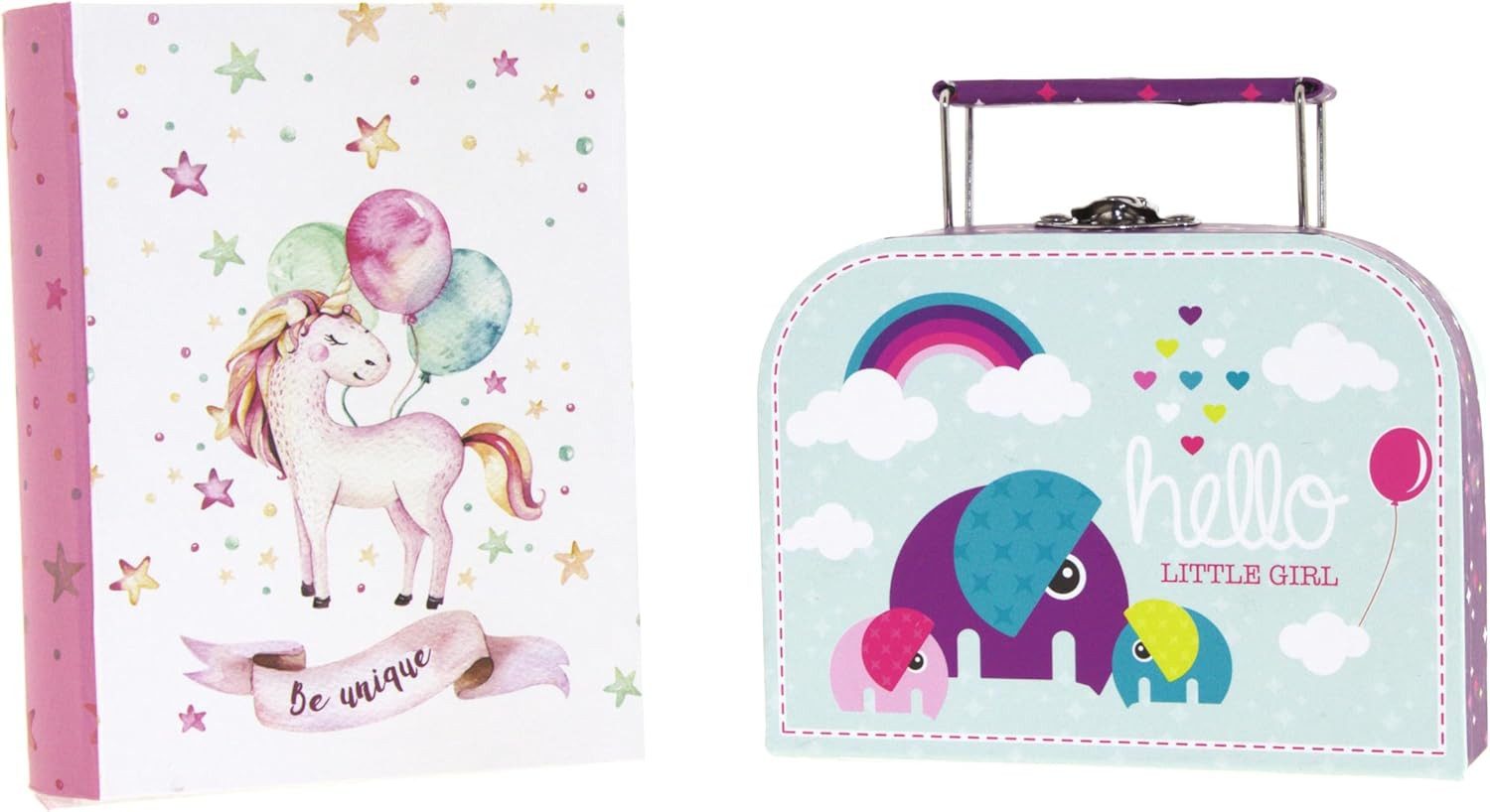 hausleben Aufbewahrungsbox Kinder Bundle, – Koffer & Geheimversteck im Buch für kleine Schätze