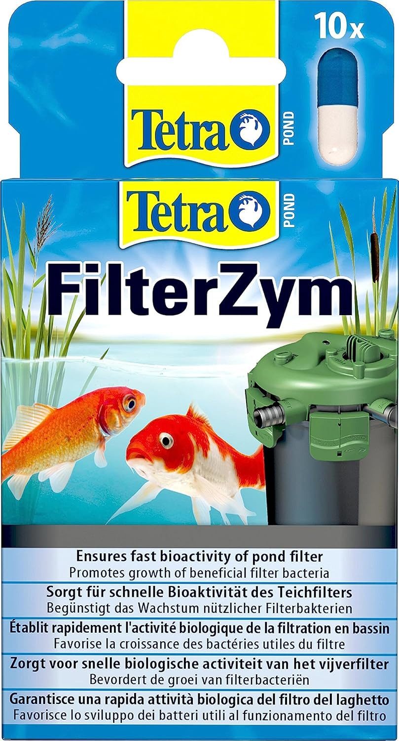 Aquariumpflege Tetra Pond Filter Zym 10 Kapseln Filterstarter für Gartenteich