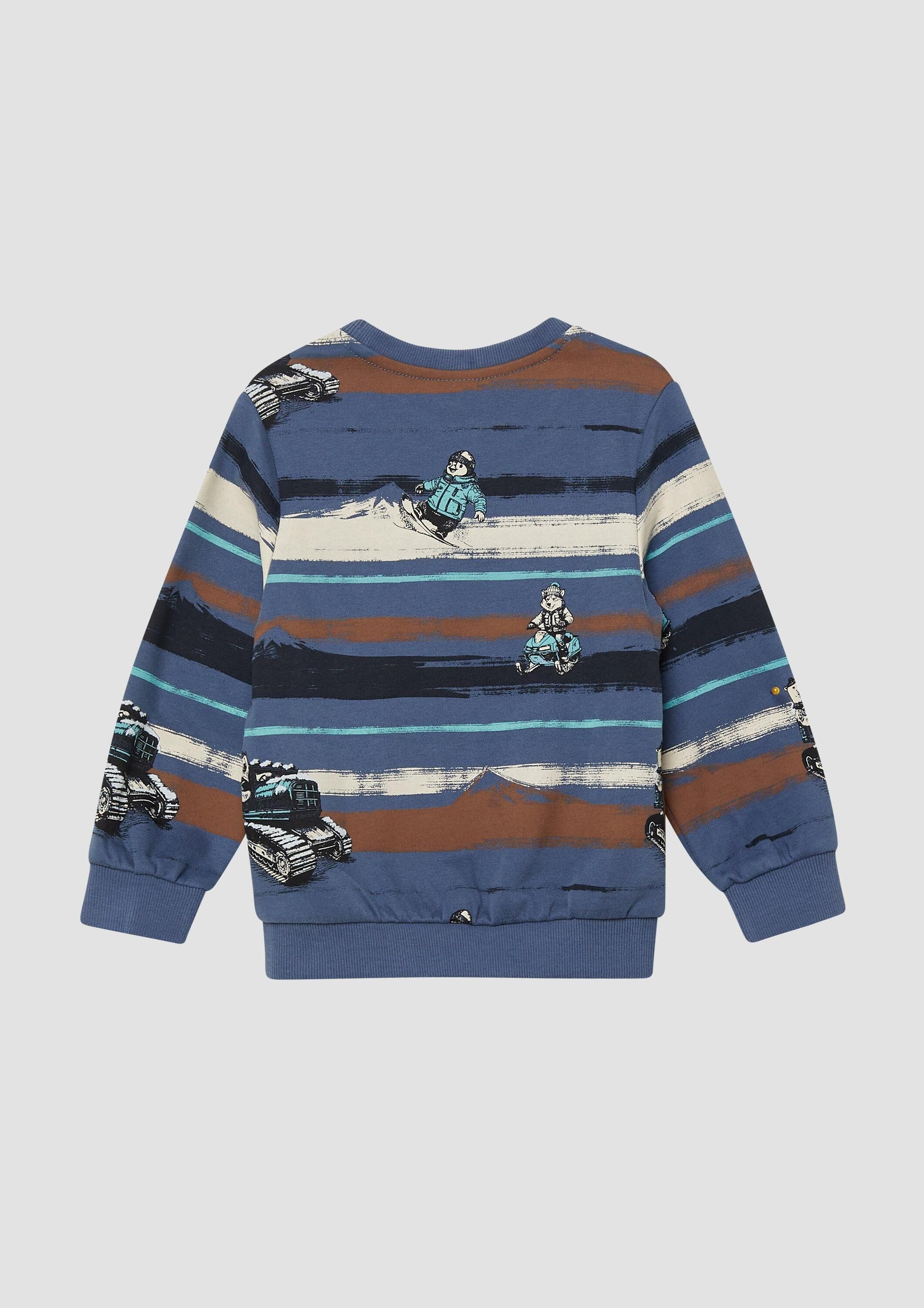 s.Oliver Sweatshirt Sweatshirt Sweatshirt mit All-over-Print günstig online kaufen